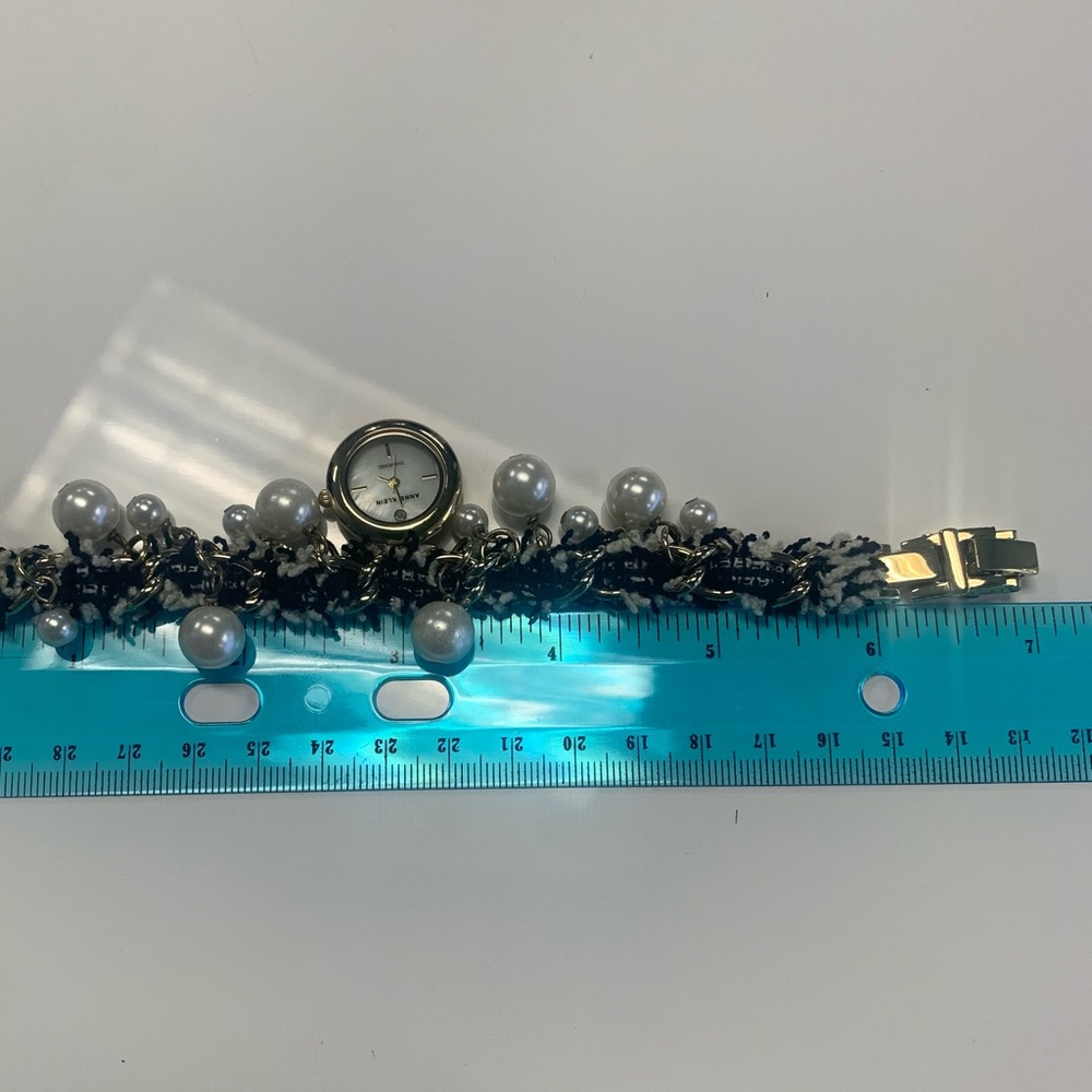 Anne Klein charm bracelet with diamond watch and pearls. - Picture 7 of 8